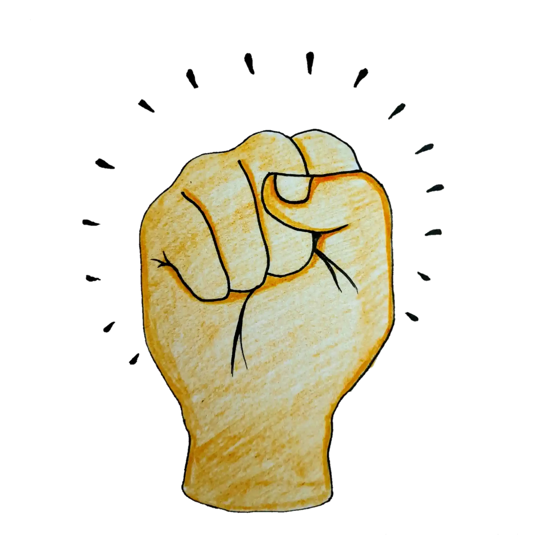 Fist representing strength and unity in our mission